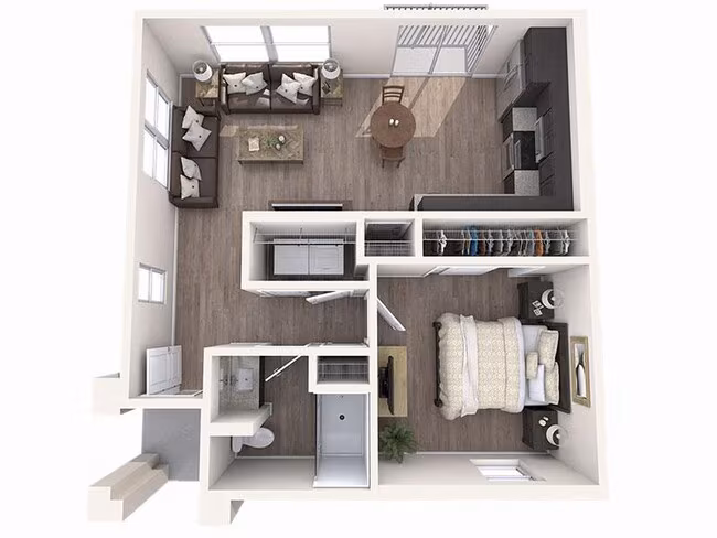 1x1-825 - 1Bd/1Bt 058 058 floor plan